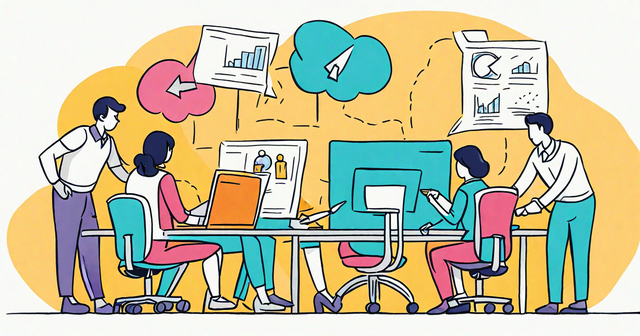an illustration of a group of people sitting around a table an illustration of a group of people sitting around a table