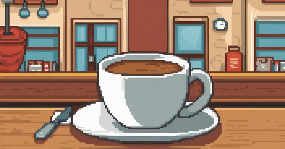 Coffee cup pixel art