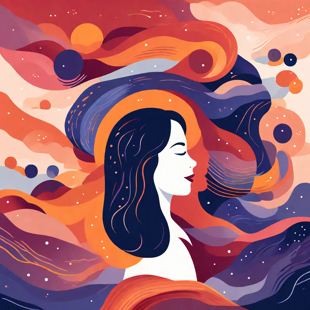 simple abstract illustration of An employee feeling a sense of belonging and connection within the organization, warm colours simple abstract illustration of An employee feeling a sense of belonging and connection within the organization, warm colours