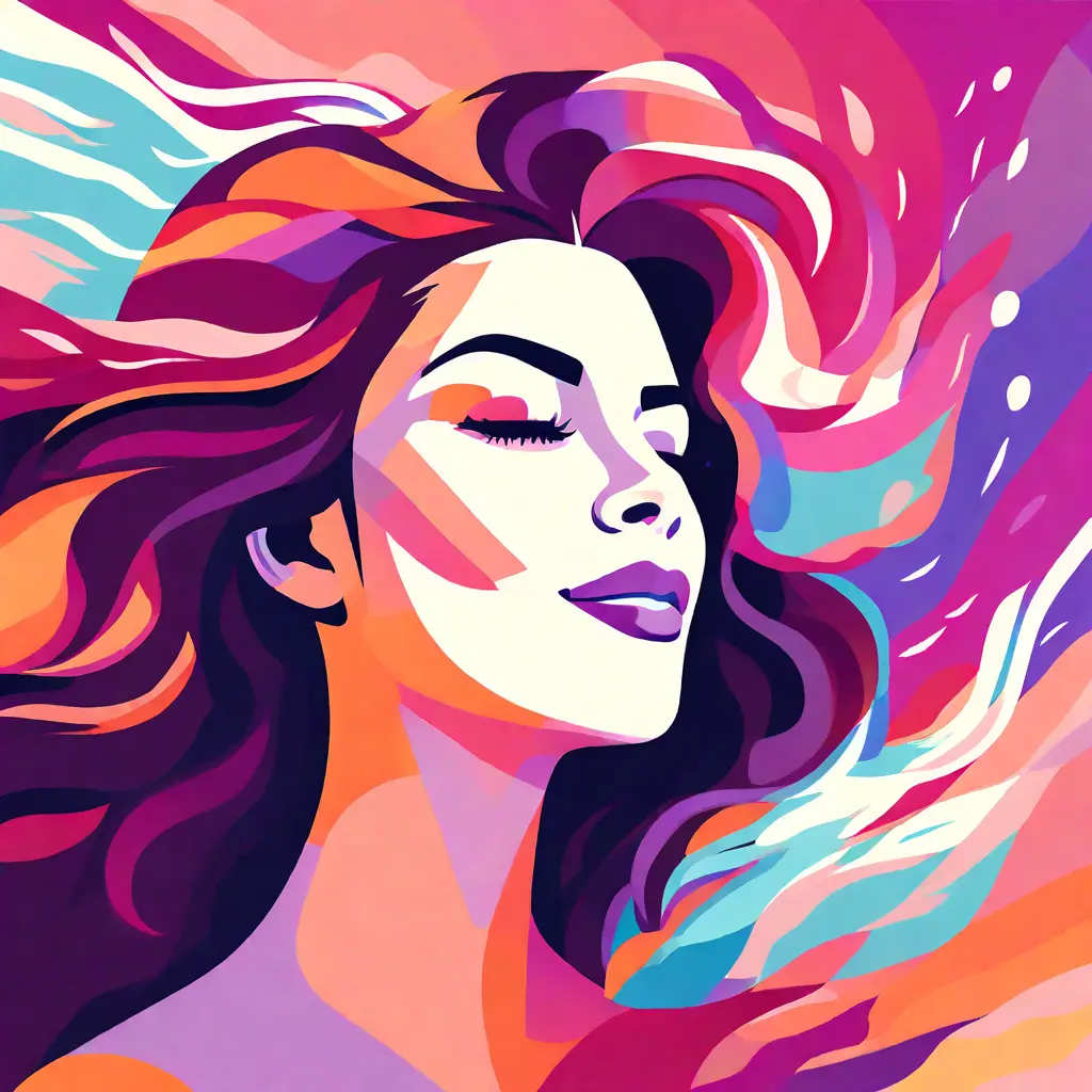 simple abstract illustration of An employee feeling motivated and engaged in their work, warm colours simple abstract illustration of An employee feeling motivated and engaged in their work, warm colours
