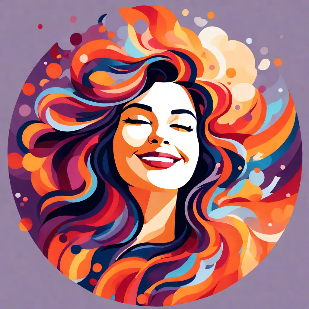 simple abstract illustration of An employee feeling valued and appreciated by their organization, warm colours simple abstract illustration of An employee feeling valued and appreciated by their organization, warm colours