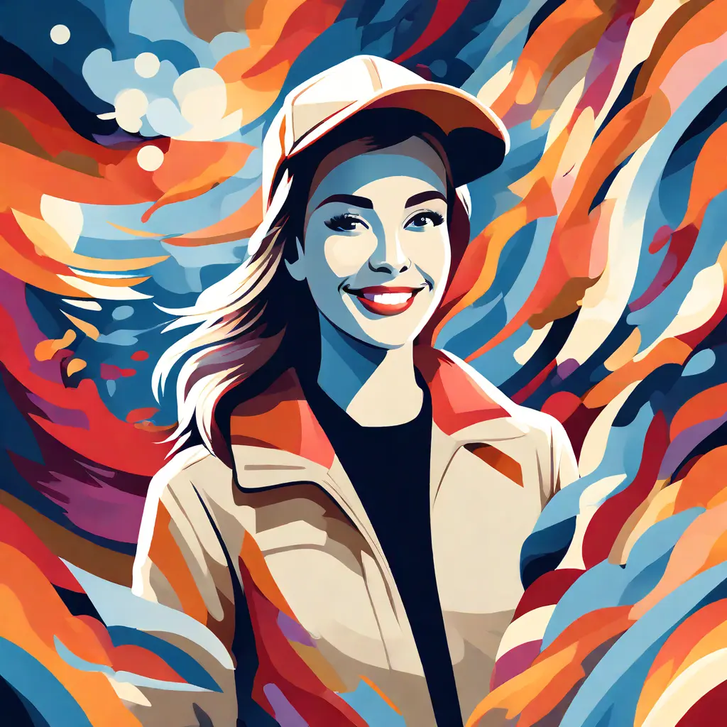 simple abstract illustration of Employee volunteering in the community, warm colours simple abstract illustration of Employee volunteering in the community, warm colours